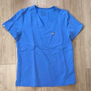 Figs Women's Short Sleeve Top in Blue